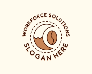 Coffee Bean Moon Cafe logo design