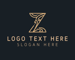 Elegant Decorative Letter Z logo