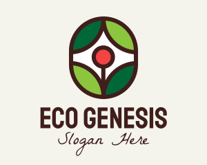 Eco Flower Plant  logo design