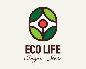 Eco Flower Plant  logo design