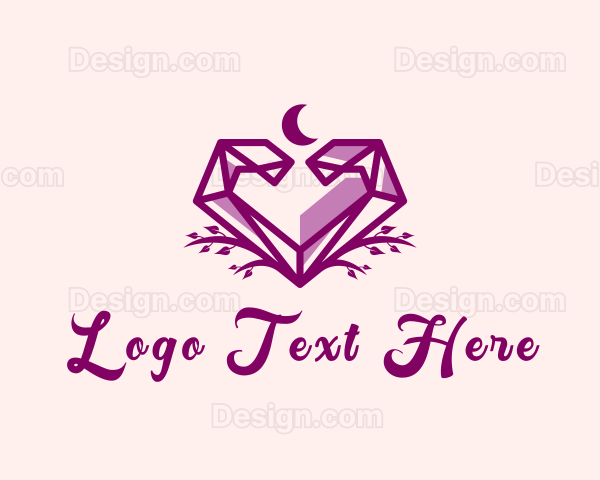 Heart Crystal Moon Logo