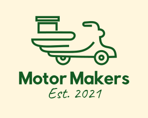Green Delivery Scooter  logo