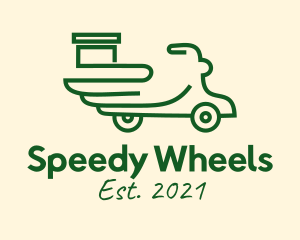 Green Delivery Scooter  logo