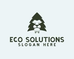 Lion Pine Forest logo design