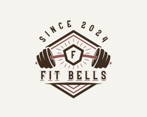 Barbell Gym Fitness logo design