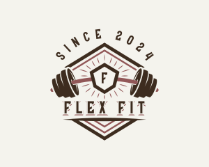 Barbell Gym Fitness logo design