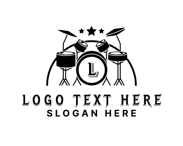 Drum logo example 4