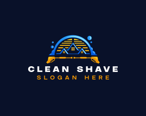 Pressure Wash Roof Cleaning logo design