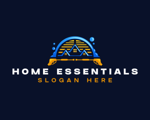 Pressure Wash Roof Cleaning logo design