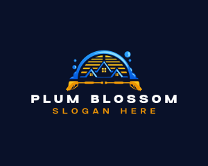 Pressure Wash Roof Cleaning logo design