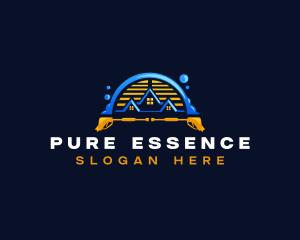 Pressure Wash Roof Cleaning logo design