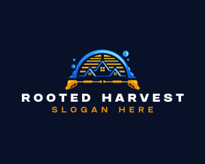 Pressure Wash Roof Cleaning logo design