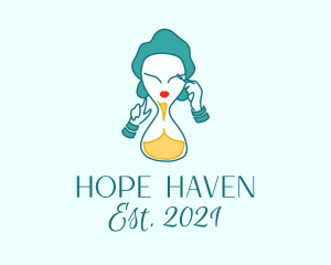 Makeup Woman Hourglass logo