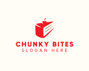 Cherry Cake Dessert Bites logo design