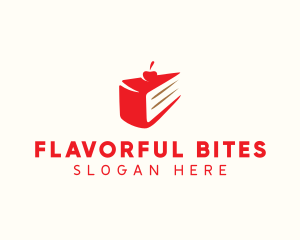 Cherry Cake Dessert Bites logo design