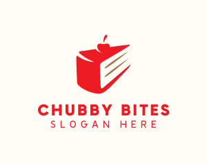 Cherry Cake Dessert Bites logo design