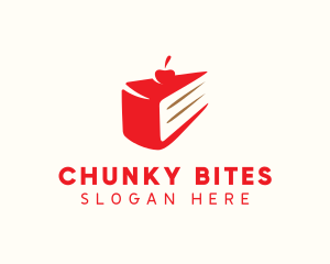 Cherry Cake Dessert Bites logo design