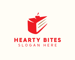 Cherry Cake Dessert Bites logo design