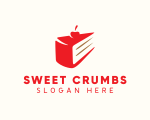 Cherry Cake Dessert Bites logo design