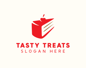 Cherry Cake Dessert Bites logo design