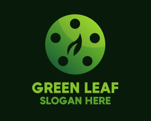 Green Leaf Reel logo design