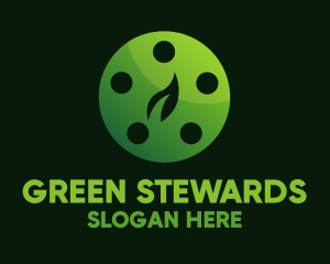 Green Leaf Reel logo design