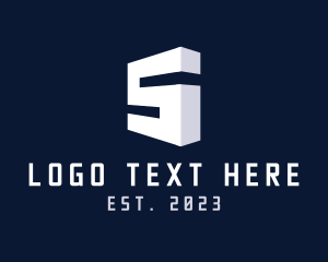 Modern Isometric Letter S logo