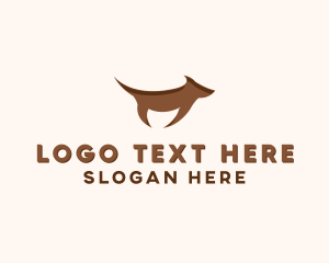 Brown Terrier Dog logo