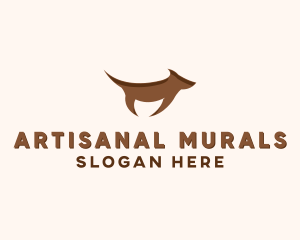 Brown Terrier Dog logo design