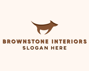 Brown Terrier Dog logo