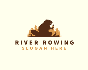 Wild Beaver Rodent logo design