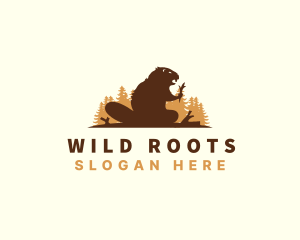 Wild Beaver Rodent logo design