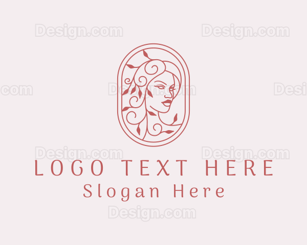 Cosmetics Flower Woman Logo