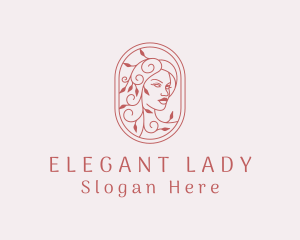 Cosmetics Flower Woman logo design