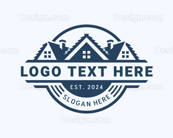 Roofing House Builder Logo