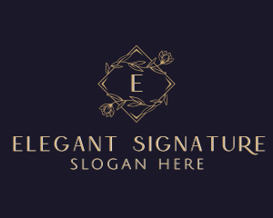 Elegant Wedding Floral logo design