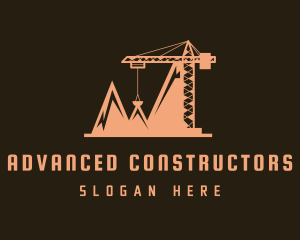 Orange Mountain Crane logo design