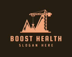 Orange Mountain Crane logo design