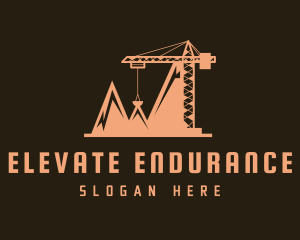 Orange Mountain Crane logo design