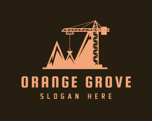 Orange Mountain Crane logo design