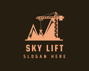 Orange Mountain Crane logo design