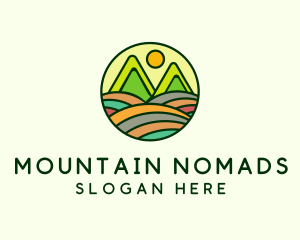 Nature Mountain Hills Badge logo design