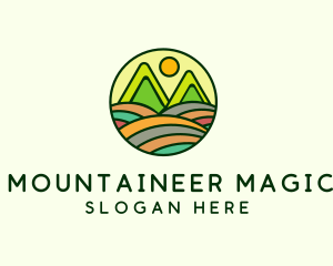 Nature Mountain Hills Badge logo design