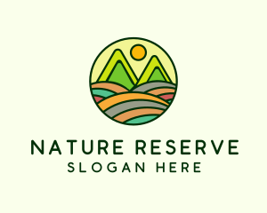 Nature Mountain Hills Badge logo design