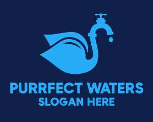 Water Tap Swan logo design