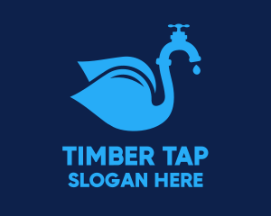 Water Tap Swan logo design