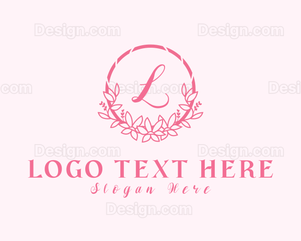 Flower Arrangement Wreath Logo