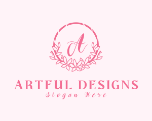 Flower Arrangement Wreath Logo