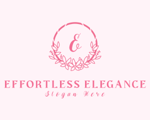 Flower Arrangement Wreath logo design