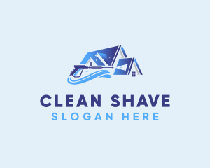 House Pressure Washer Cleaning logo design